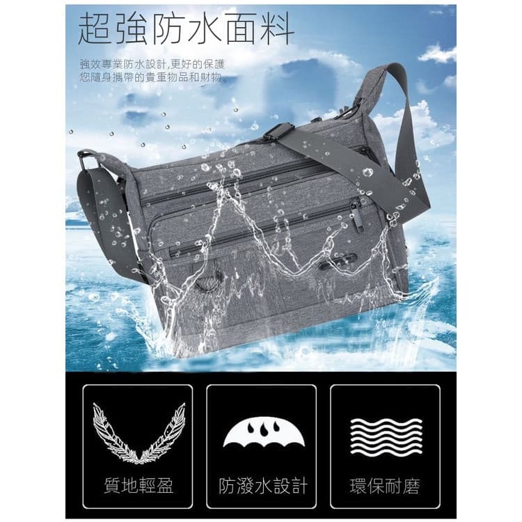 Mochila lateral de ombro de lona Casual com vários compartimentos de grande capacidade Bolsa crossbody Bolsa de ombro Bo