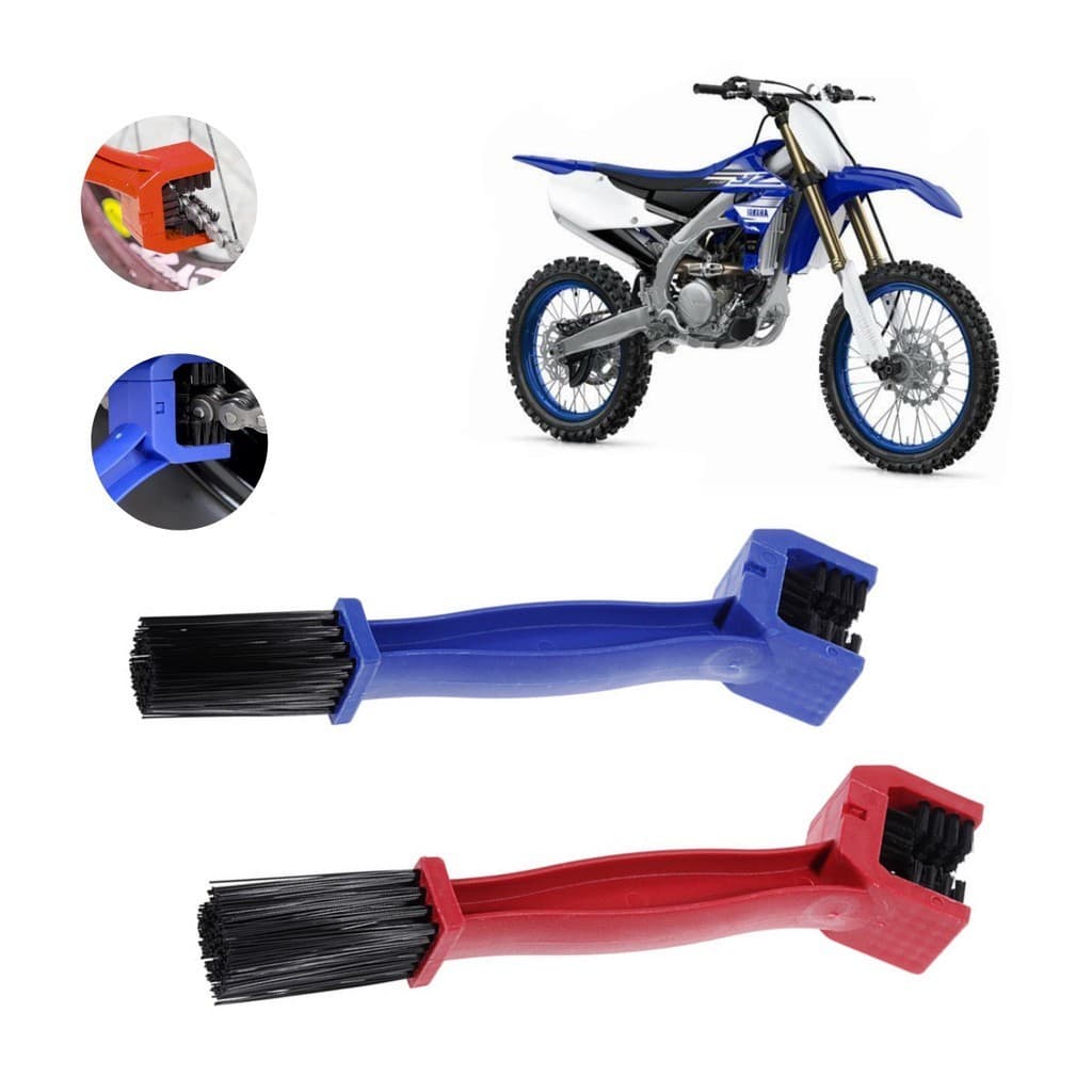 Escova Limpeza Corrente Moto e Bike 2 em 1 Universal Rápida e Prática