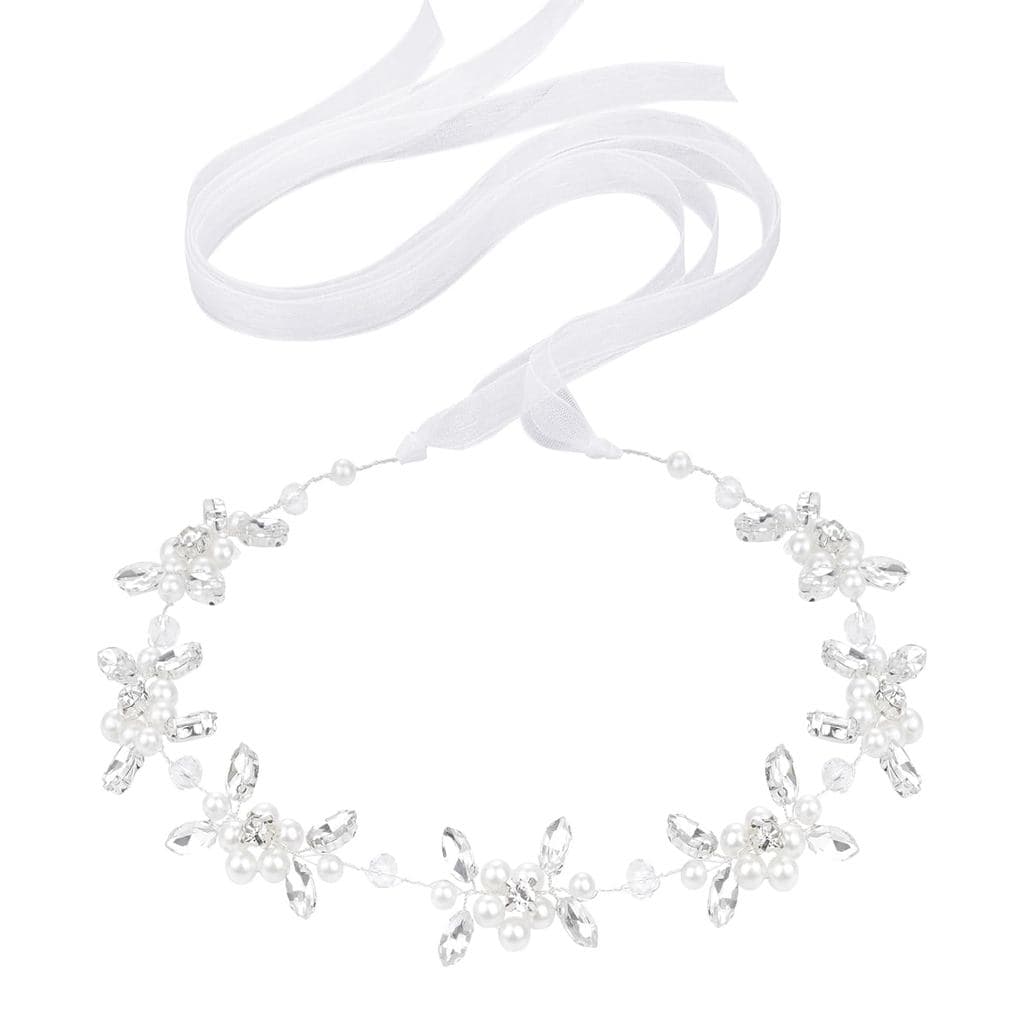 Acessório de Cabelo para Dama de Honra, Acessório de Cabelo com Pérolas para Primeira Comunhão, Casamento e Festa de Ani