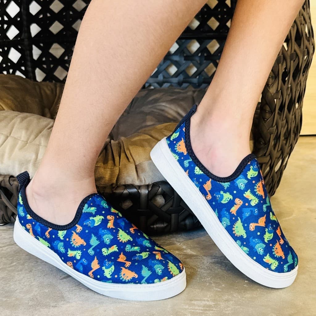 Slip On Infantil Estampado Sem Cadarço Super Confortável Casual Escolar Passeio