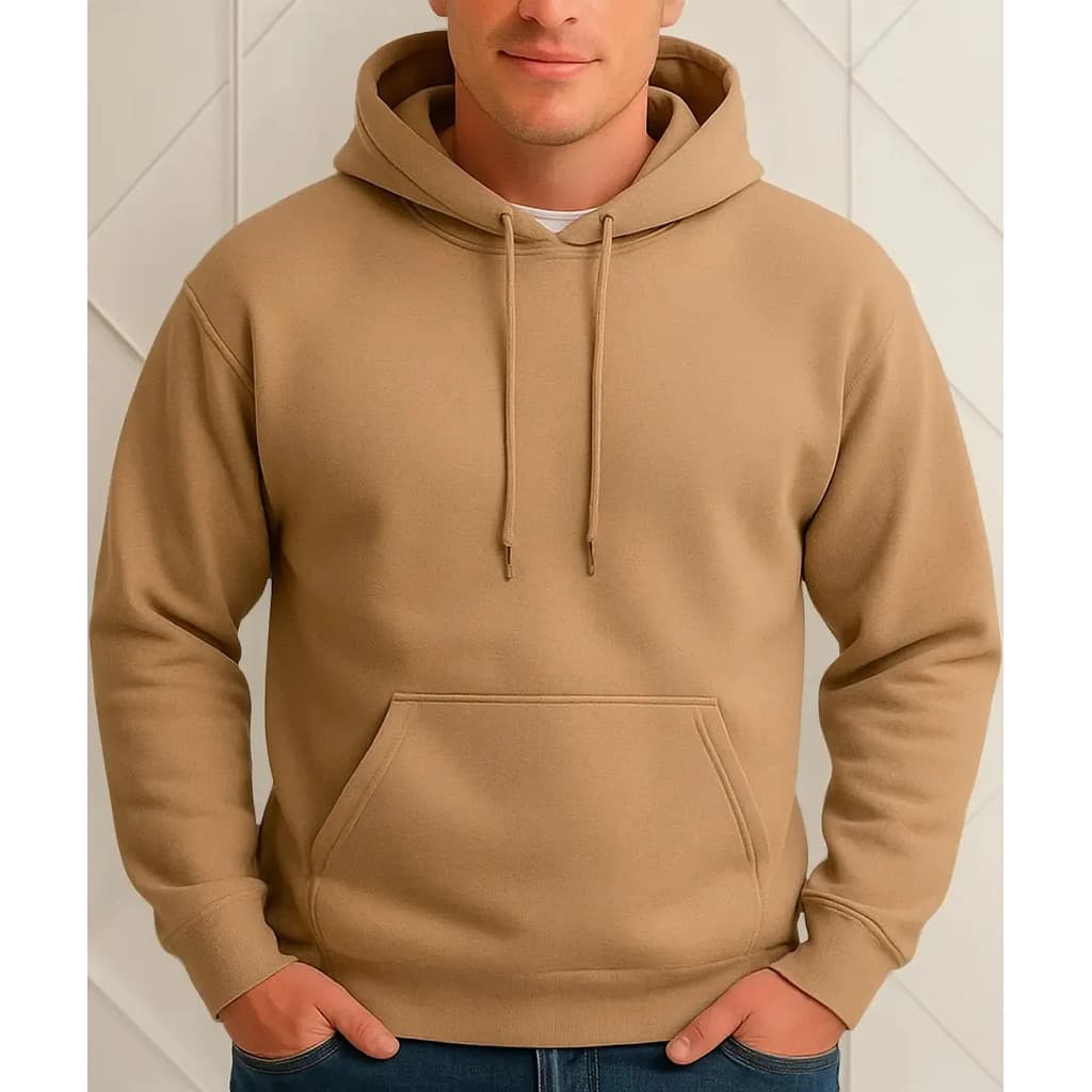 Blusa Moletom Masculino Casaco Canguru Com Capuz Cordão