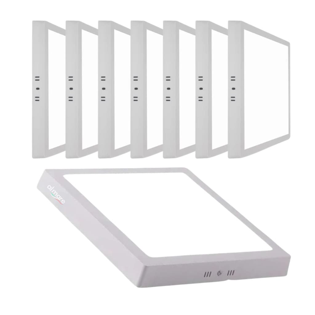 Kit 10 Painel Plafon Led 24w Sobrepor Quadrado Bivolt Luz Branco Frio 6500k