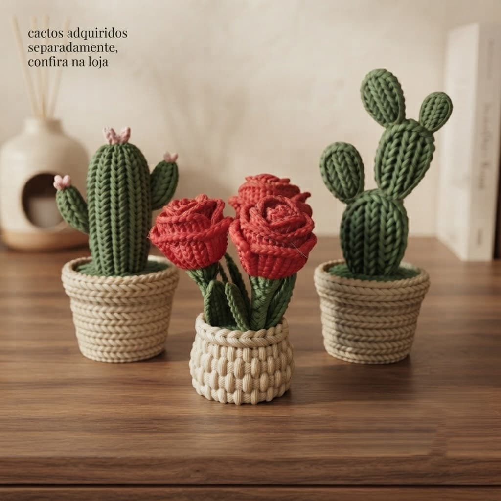 Decoração Rosa Impressão 3D estilo Croche Escritorio Aesthetic Sala Ornamento