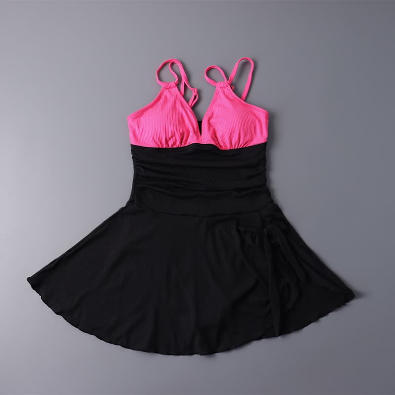 Comércio exterior saia maiô feminino de uma peça conservador capa barriga mais magro olhar novo estilo rosa vermelho pre