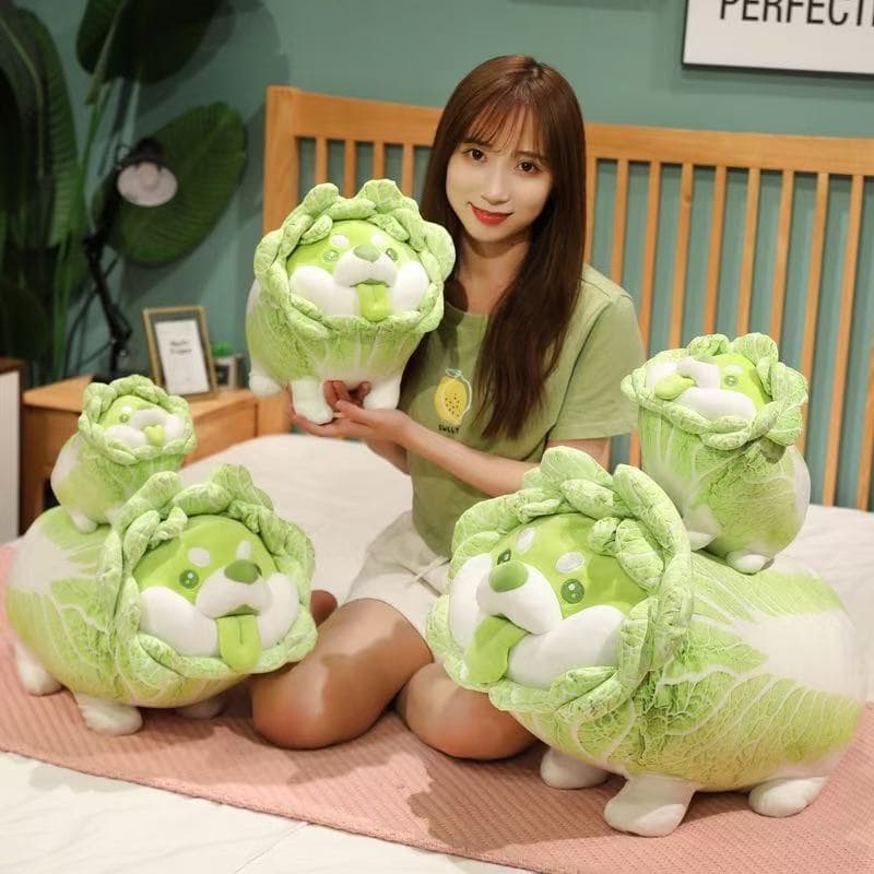 Vegetal elfo repolho cão boneca filhote de cachorro boneca meninos meninas travesseiro dormir brinquedo de pelúcia prese