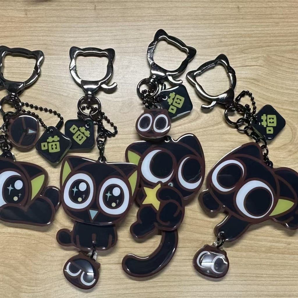 Little Black Wars Filme Mercadoria Bonito Acrílico Epóxi Vale Chaveiro Bolsa Decoração Pingente Presente