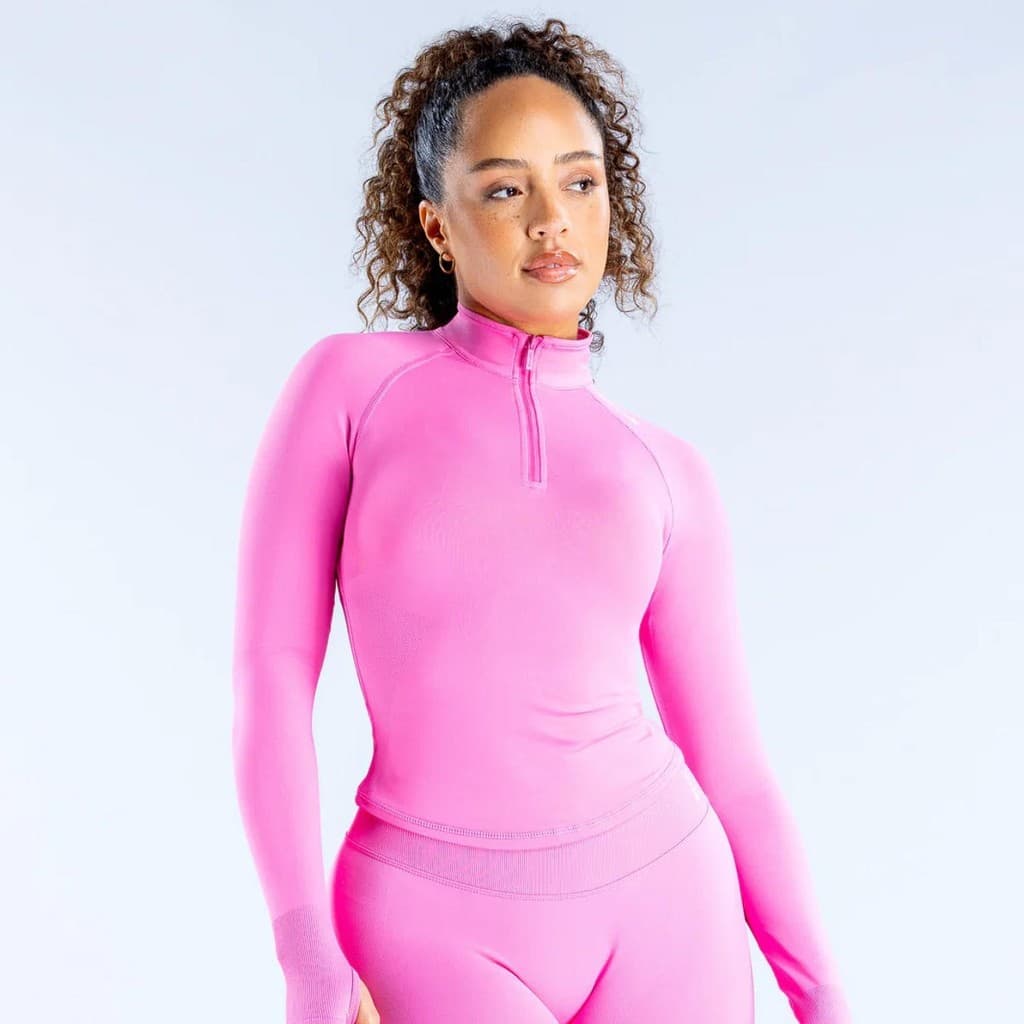 Nude Feel Half Zipper Secagem Rápida Fitness Top Feminino Respirável Slim