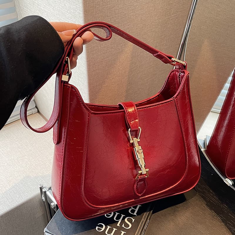 Bolsa bolsa feminina Bolsa feminina combinada com textura de alta qualidade, moda francesa, um ombro