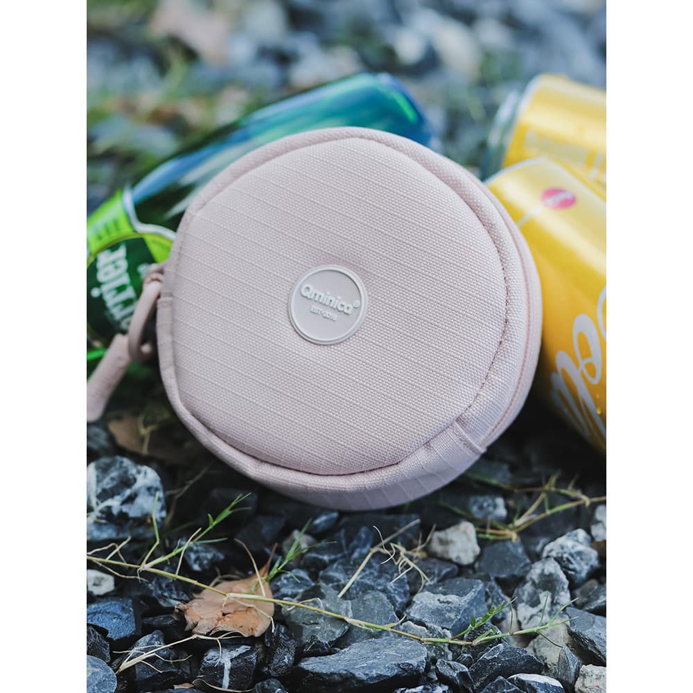 Qminica Bolsa de moedas redonda multiuso à prova d'água esportiva masculina e feminina bolsa de armazenamento
