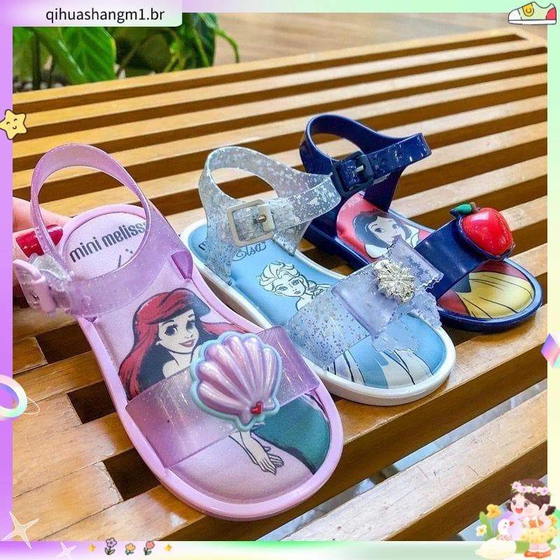 2025 Mulheres E # 39 ; s Sandálias Com Bico Aberto Sola Macia Frozen Cartoon Princess Shoes
