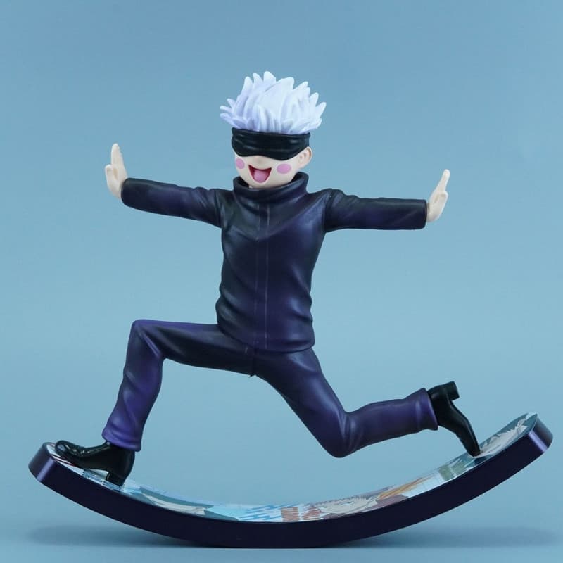 16cm Jujutsu Kaisen Anime Figura Gojo Satoru GK Estatueta De Ação PVC Andwobble Modelo Colecionável Carro Decoração De M