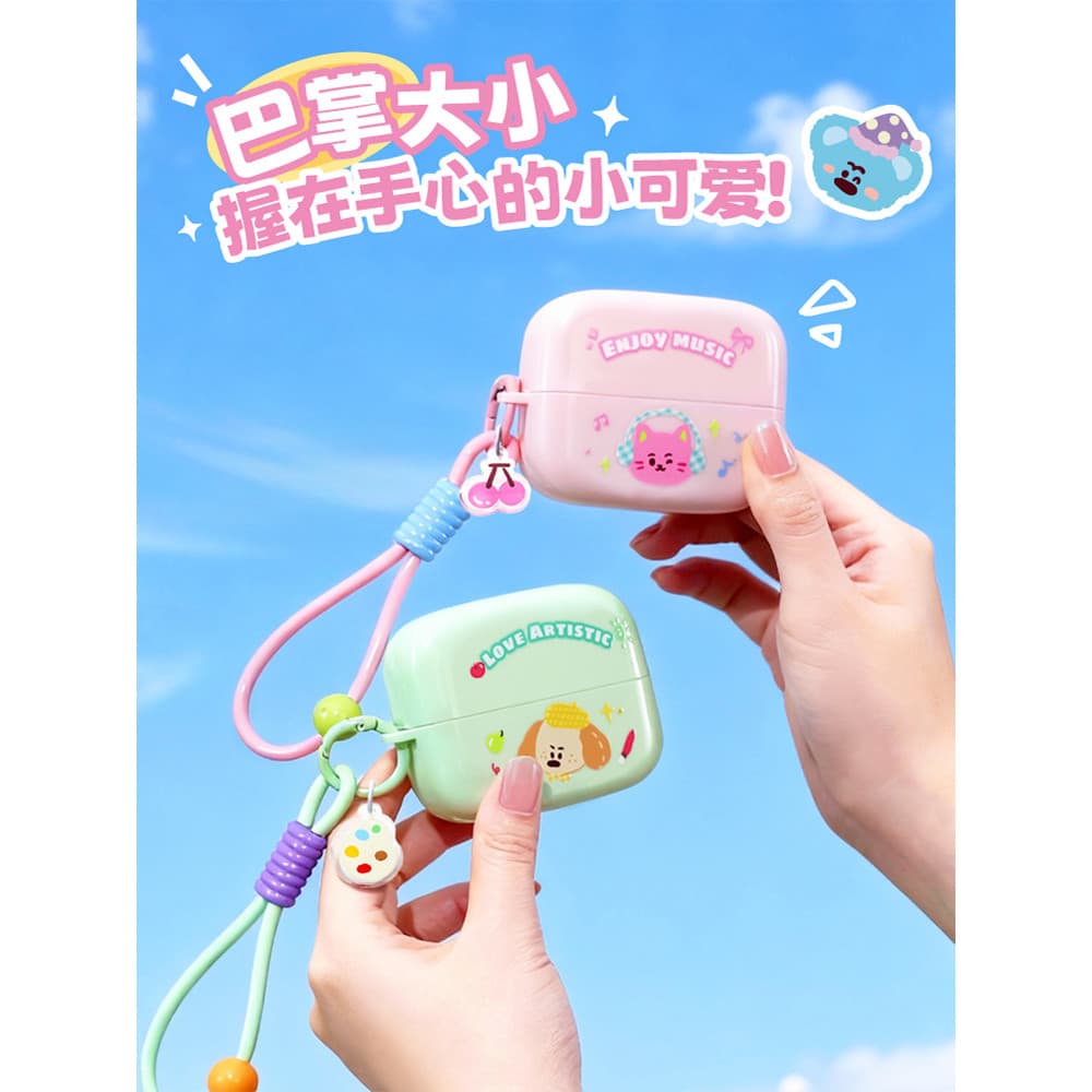 Bonito caixa de fone de ouvido ventilador portátil Mini portátil de três velocidades ajustável grande energia eólica gir