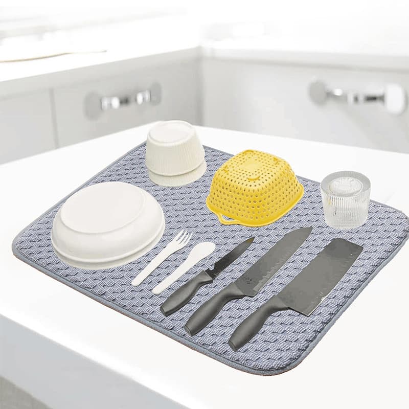 Nova microfibra absorvente de água de secagem rápida almofada de drenagem de três camadas utensílios de cozinha filtro d