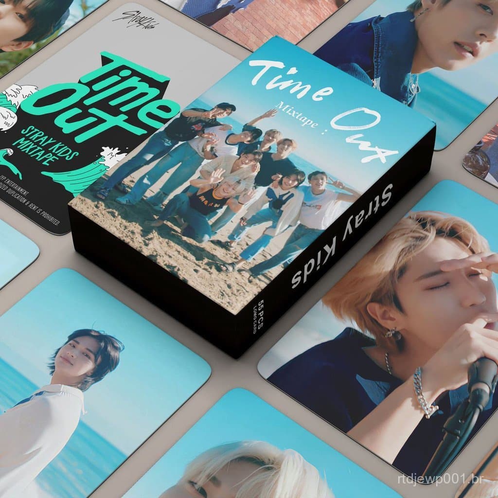 55pcs/Box Stray Kids Photocards Time Out Álbum Cartão De Coleção LOMO