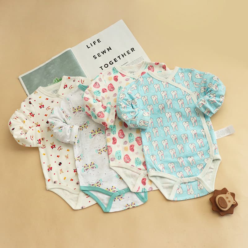 Macacão de bebê primavera outono bebê recém-nascido pijama de algodão puro macacão