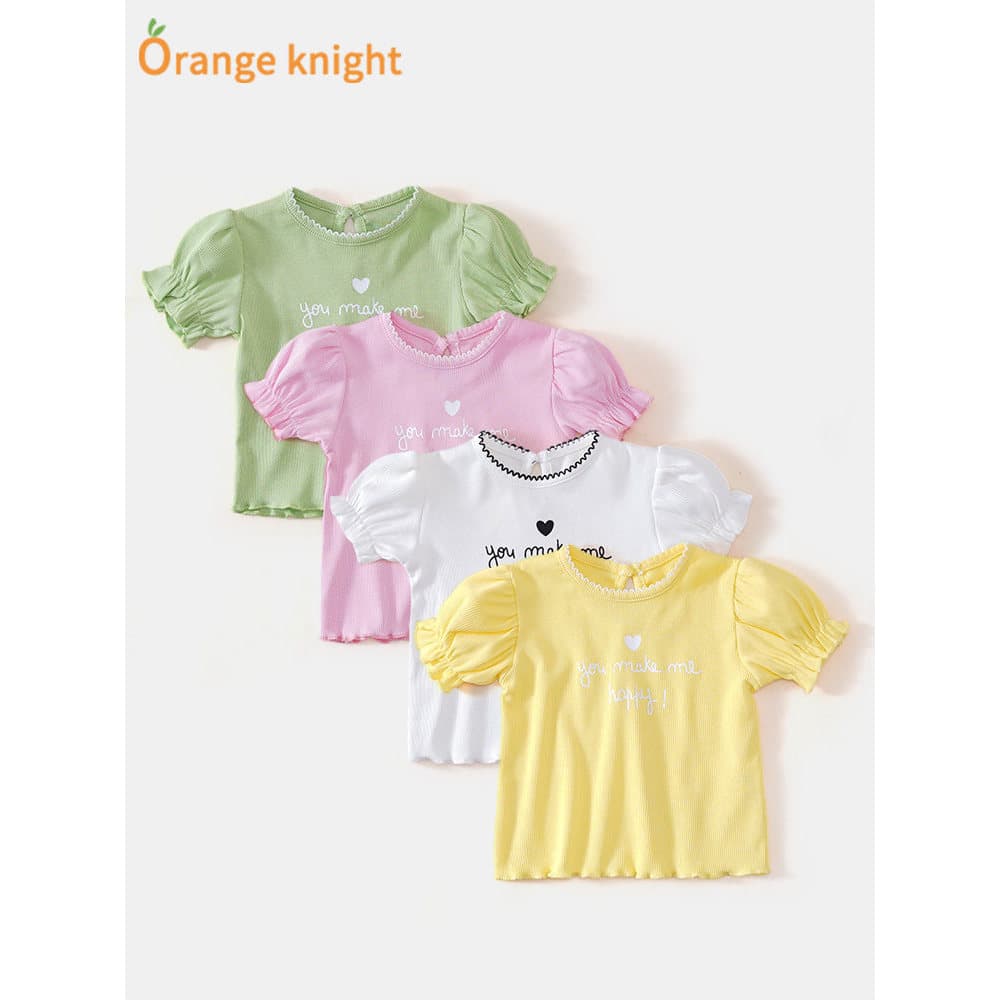 Top de princesa fofo para bebê de 0 a 1 ano, roupas finas com bolhas
