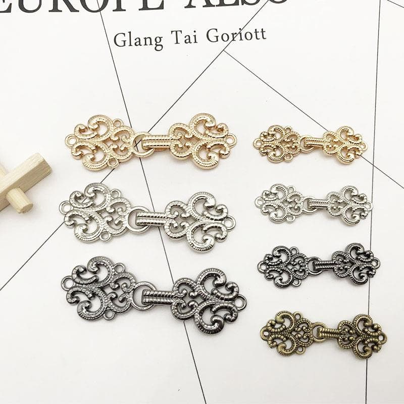Acessórios de alta qualidade botão fivela de Metal Cheongsam Hanfu Tang terno antigo traje colar crianças DIY fivela gan