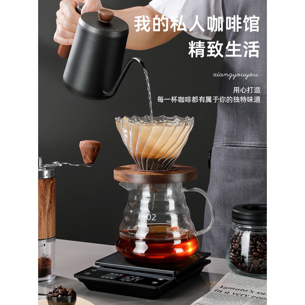 Conjunto de cafeteira artesanal profissional, máquina de café moída à mão com manivela manual, moedor pequeno de grãos d