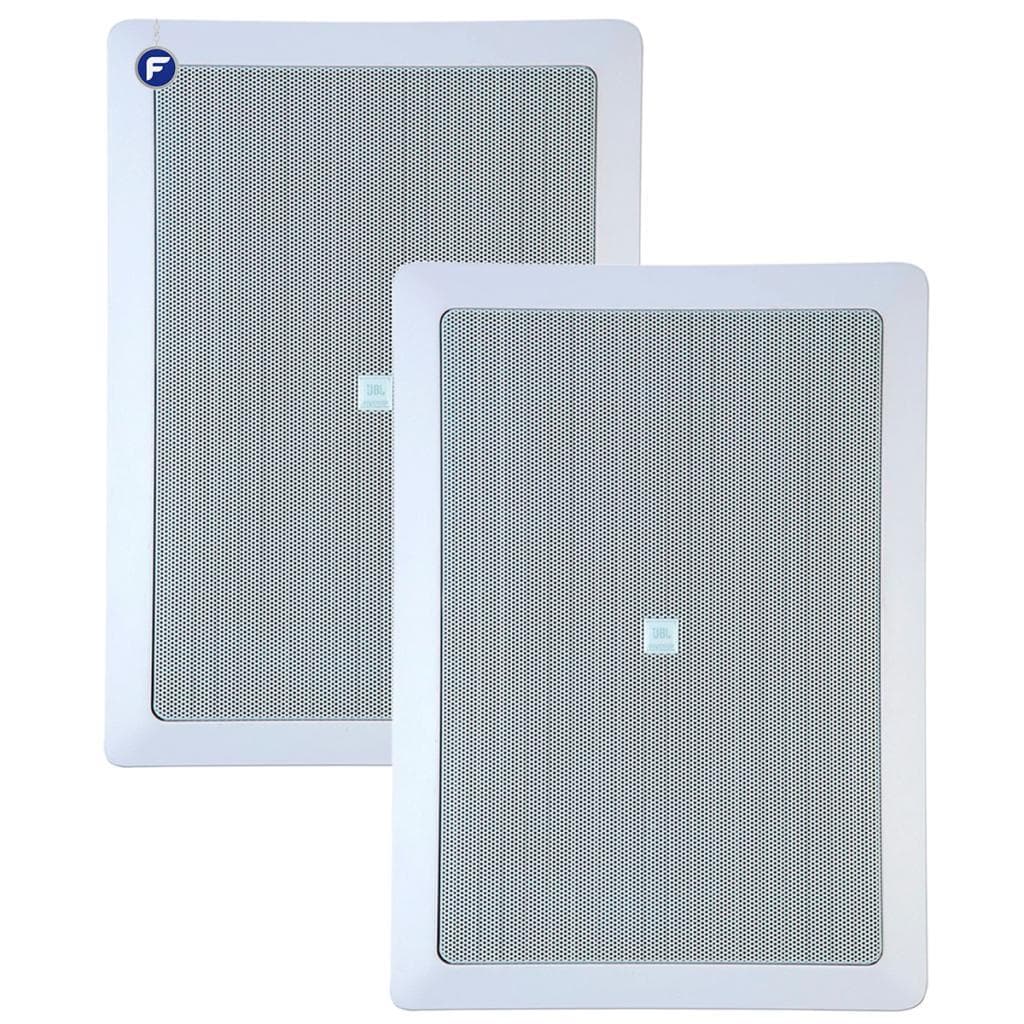Par Caixa de Embutir Arandela JBL 6w21rt Retangular 50w Rms Teto Gesso Sala Varanda Area Interna