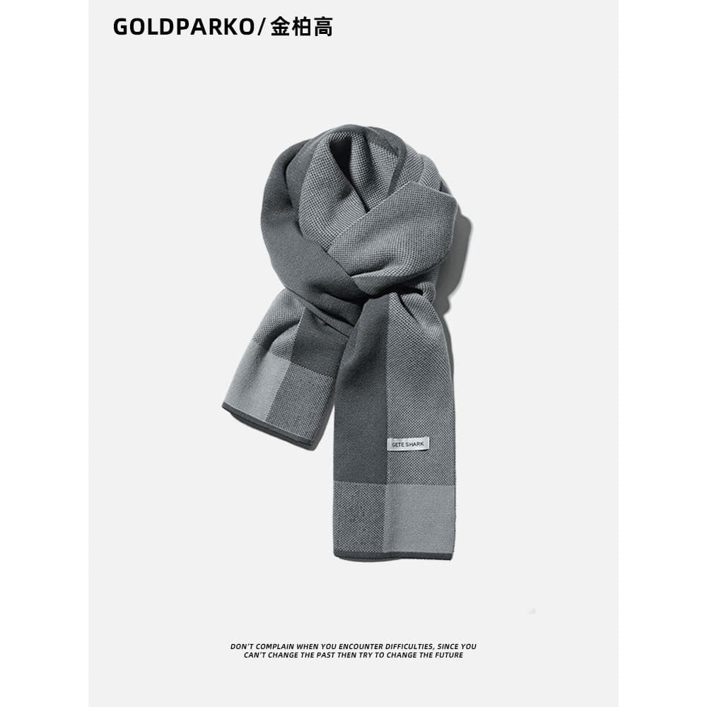 Cachecol masculino feminino outono inverno 2023 novo estilo masculino quente cinza cachecol High-End sentido enviar namo