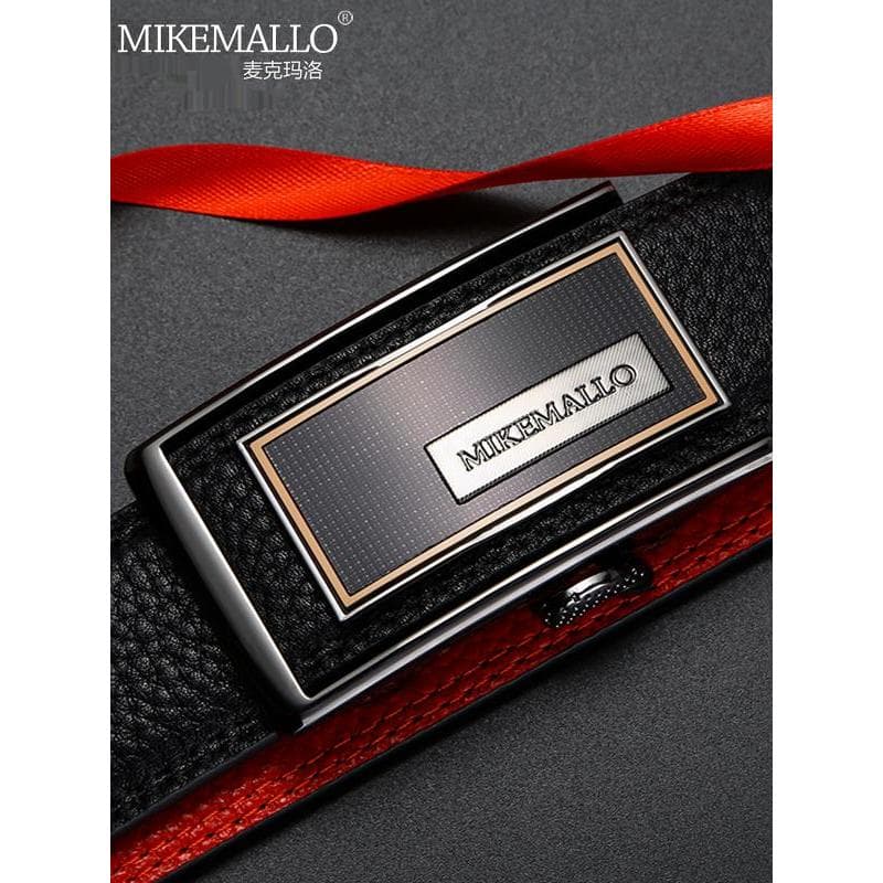 Cinto masculino ano do cavalo couro genuíno presentes de ano Natal cavalo cinto vermelho fivela automática presente de a