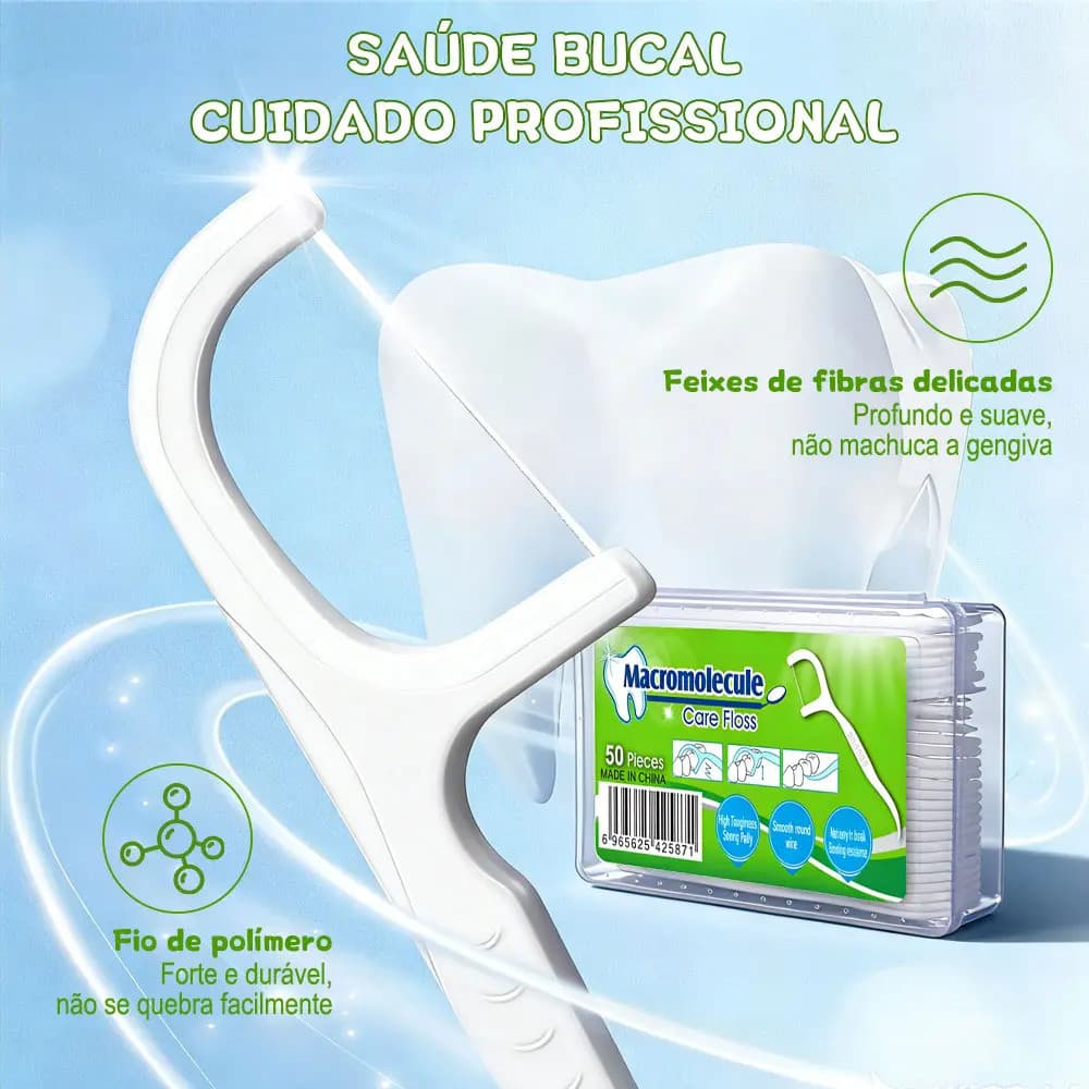 Pacote de 50 palitos de fio Dental profissional durável, não é fácil de quebrar, higiene Oral, limpeza profunda, adequad