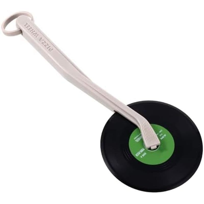 Roda De Corte De Pizza Com Design De Disco De Vinil Vintage Genérico Alça Ergonômica Lâmina Afiada Serrilhada Fatiador D