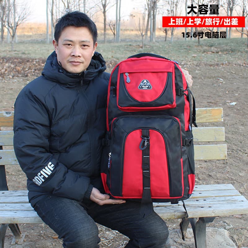 Mochila masculina de grande capacidade, tecido Oxford, repelente de água, lazer, viagem, resistente à sujeira, durável,