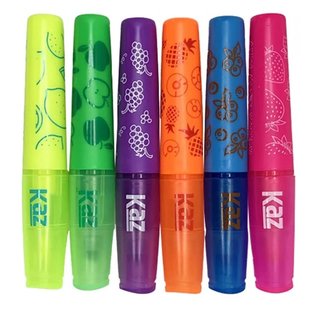 Marca Texto Com Cheiro De Frutas 6 Cores Neon