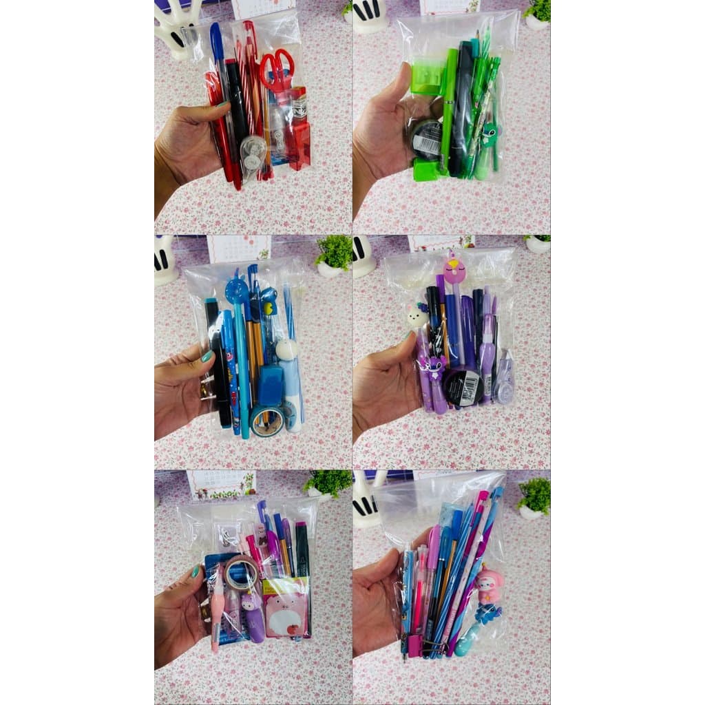 Kit Papelaria 15 itens - Escolha a cor