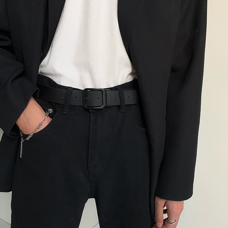 Cinto masculino preto Young Retro ins All-Match
