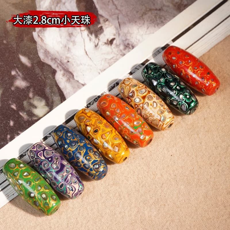 Grande laca 2.8cm pequenas contas Dzi DIY acessórios de jóias artesanais Multi-cor opcional contas decorativas abacaxi r