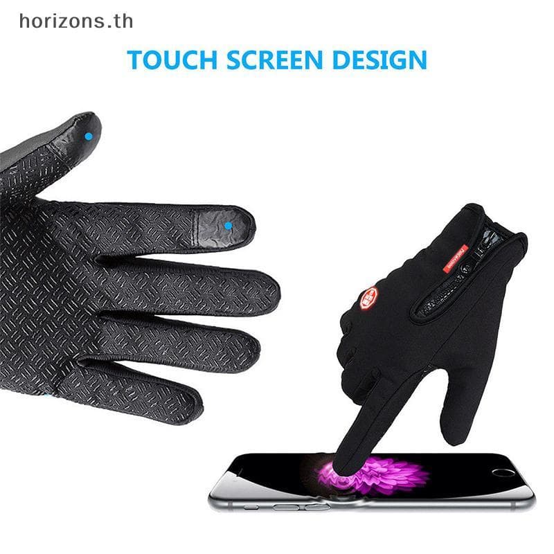 [B & H] Homens Mulheres Inverno Quente À Prova De Vento Impermeável Luvas Térmicas Touch Screen Mittens { th }