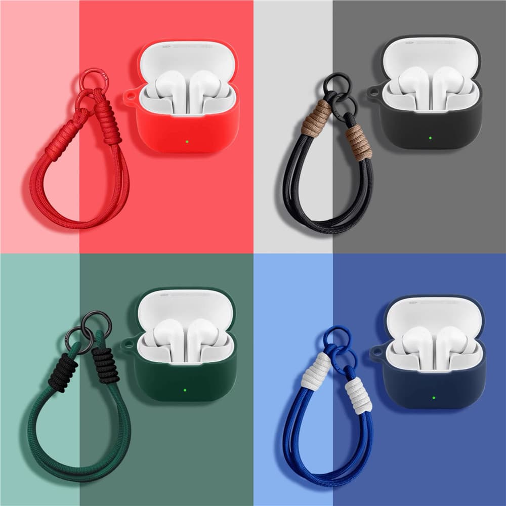 Capa de silicone elegante para fones de ouvido, adequada para Baseus Bass BS1 NC/BS2 Lite/BP1 Pro BC1, capa protetora BJ