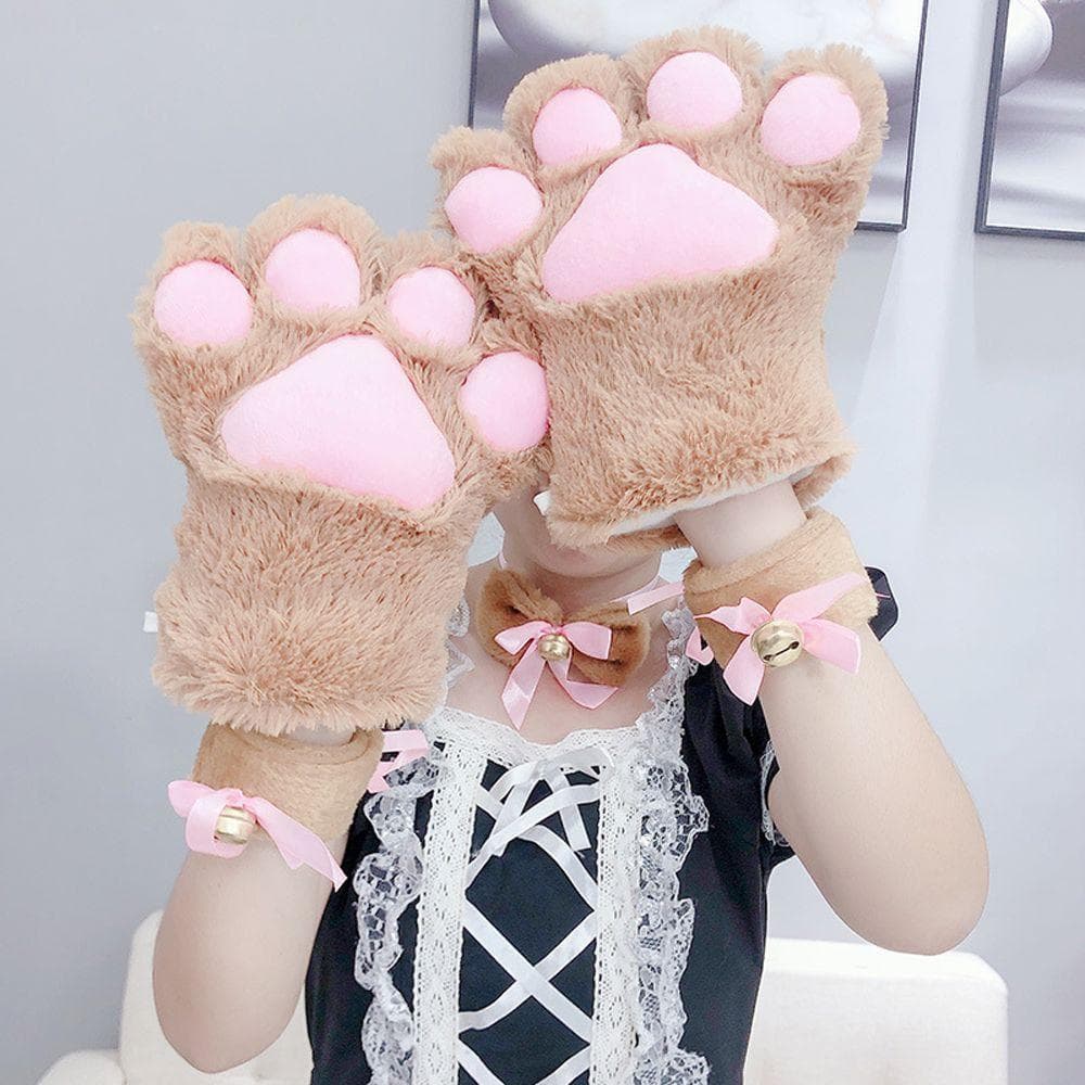 Luvas De Garra De Gato 1pcs Fofo Para Mulheres Mittens