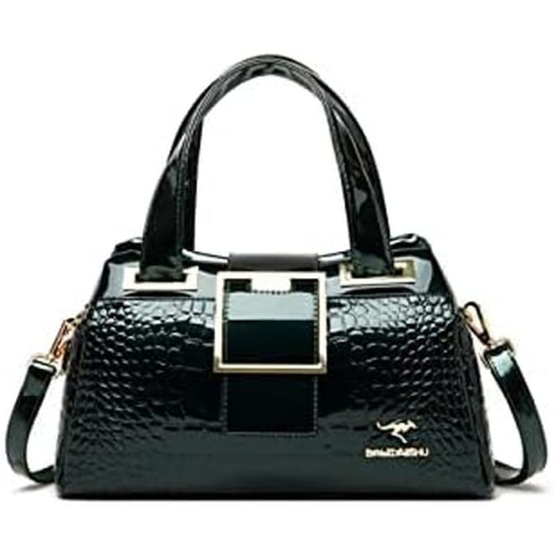 Bolsa Tote Para Mulheres Moda Textura De Ombro Couro Envernizado