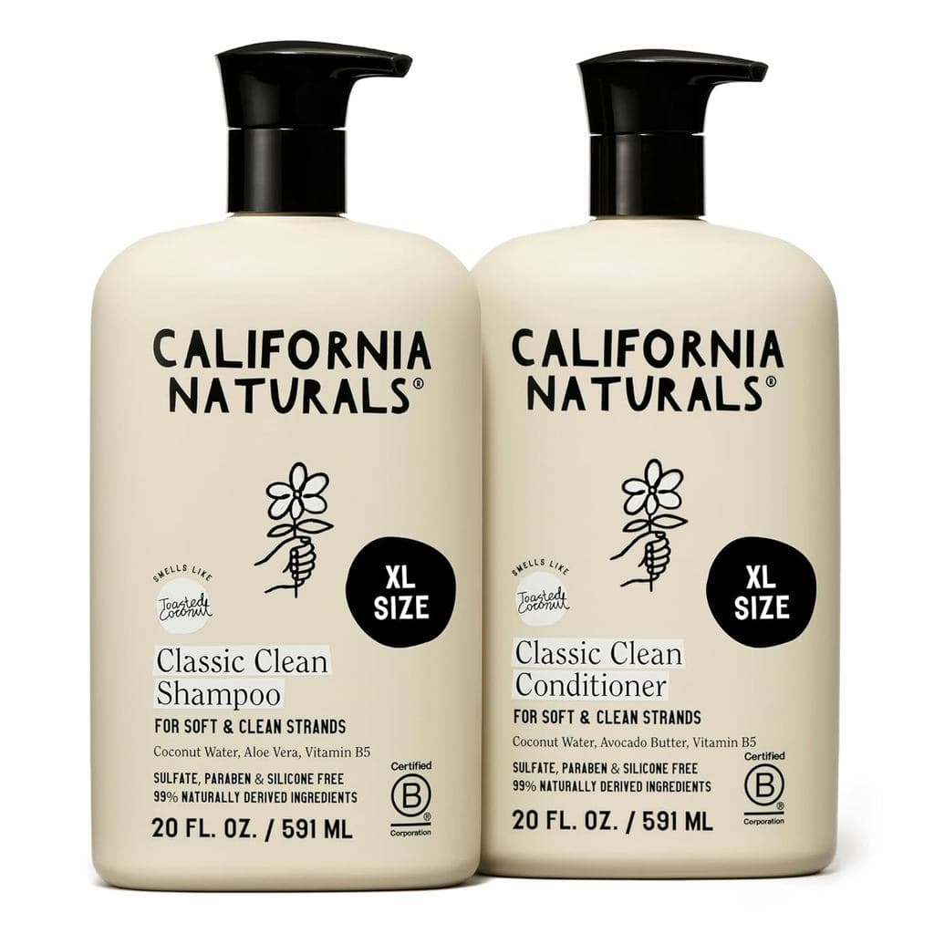 Shampoo e Condicionador de Coco Natural da Califórnia, ingredientes naturais, vegano, livre de crueldade, sem silicone,