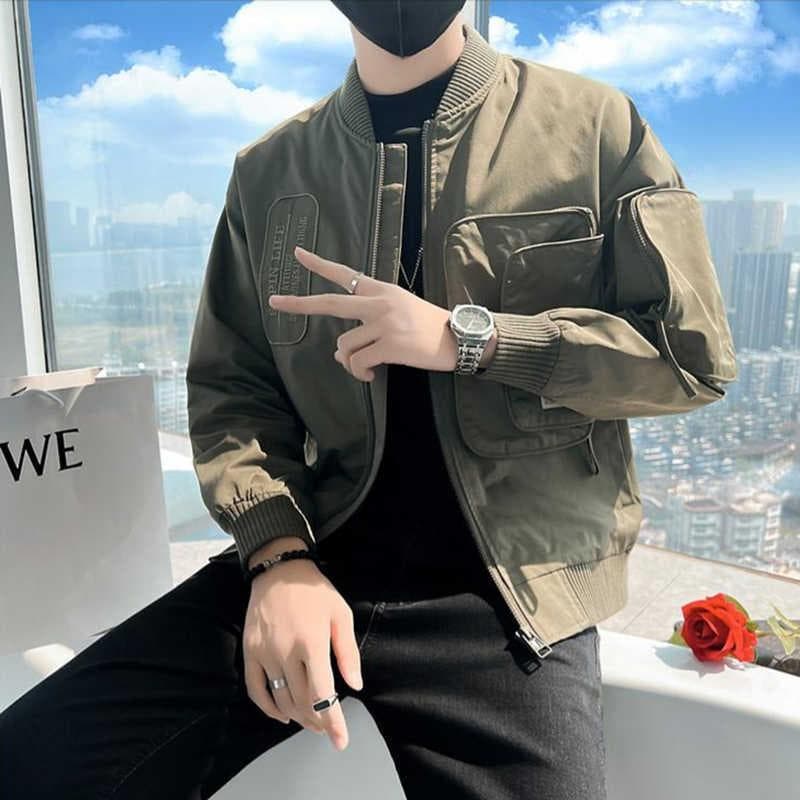 Outono inverno roupas masculinas High-End jaqueta street Wear Puffian bonito frito rua novo estilo uniforme de beisebol