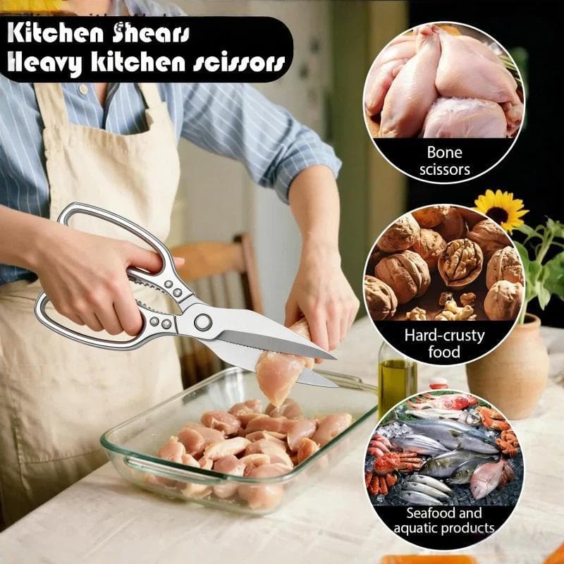 JIARN Tesoura De Cozinha Multifuncional Profissional De Aço Inoxidável Com Cabo Ergonômico Aves Para Corte De Frutos Do