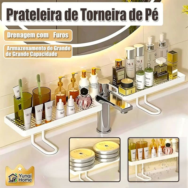 Organizador De Banheiro, Suporte Para Pia, Organizador De Banheiro, Organizador De Torneira Não É Necessário Furar.