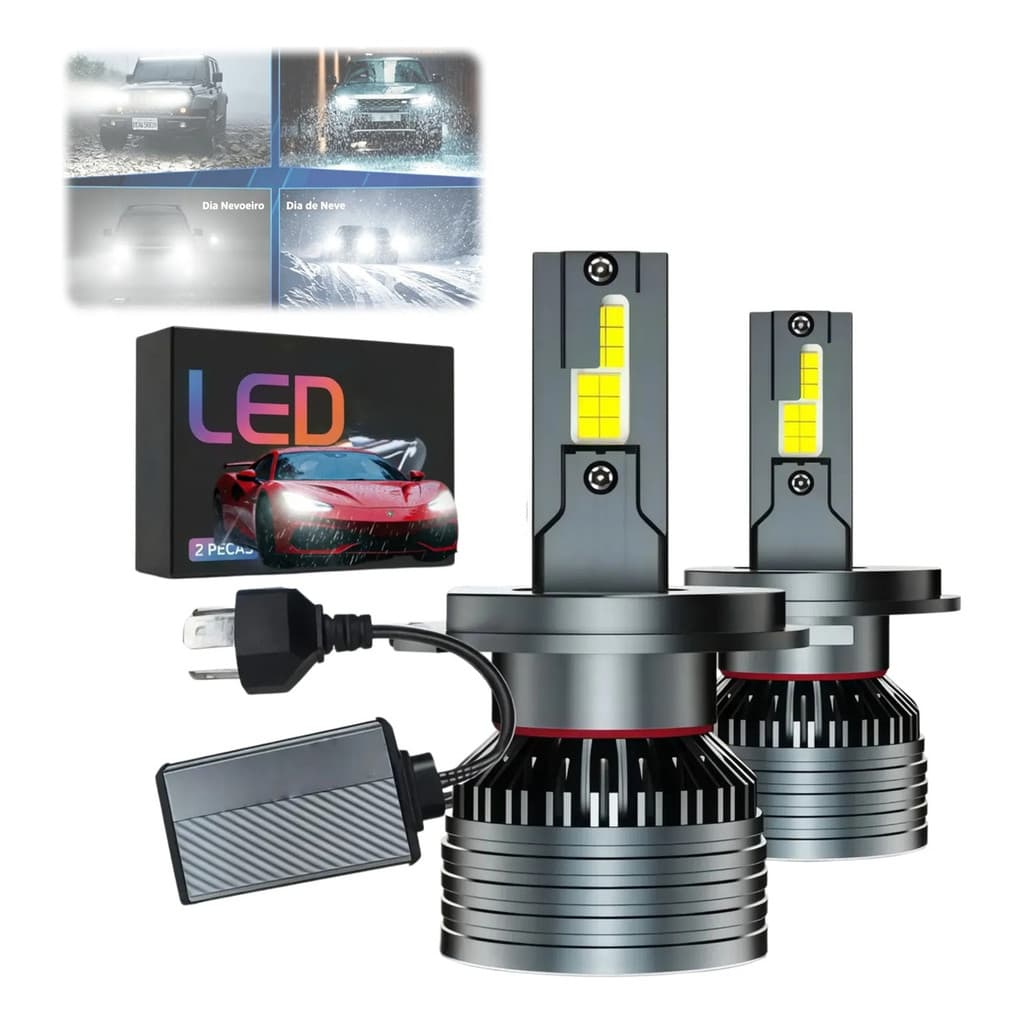 Kit Led Automotivo Super Led Farol Carro Lâmpada Led Para Farol De Carro Luz Led Para Farol 6500k Turbo Potente