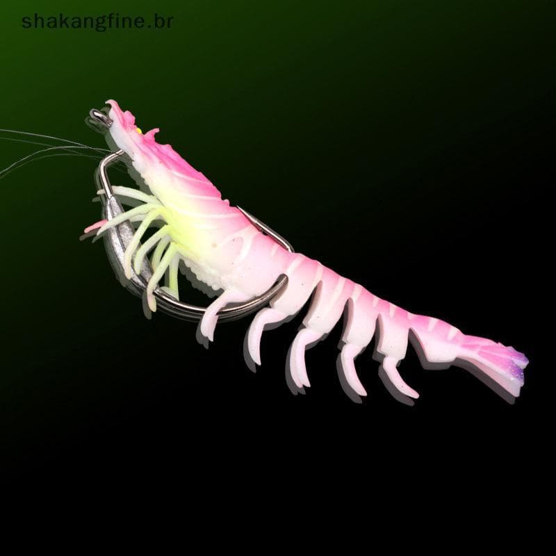 SHBR Camarão 95mm 10g TPE Lula Gabarito Luminoso Horizontal Lento Afundando Isca Webfoot Madeira Polvo Choco Pesca .