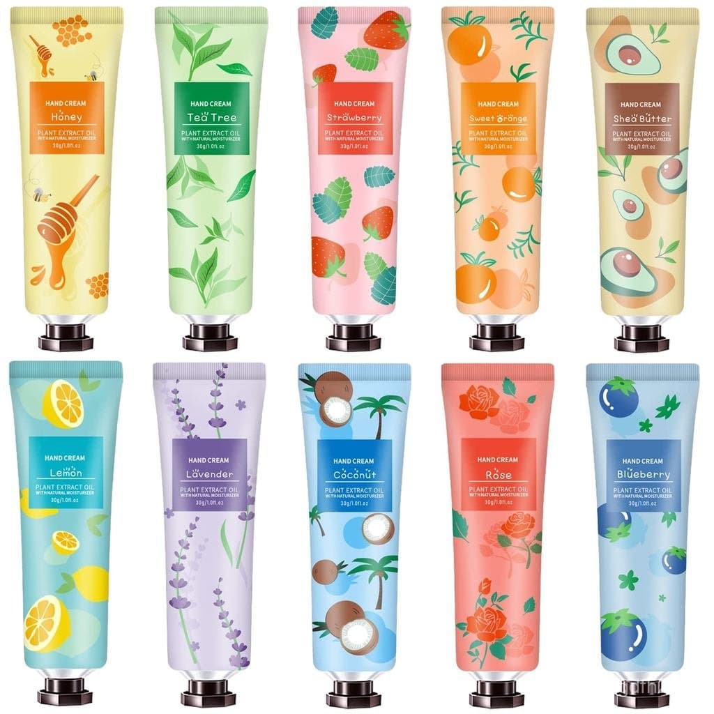 Pacote com 10 Cremes para Mãos Secas e Rachadas, Presentes para Mulheres, Adolescentes, Presentes para Madrinhas, Presen