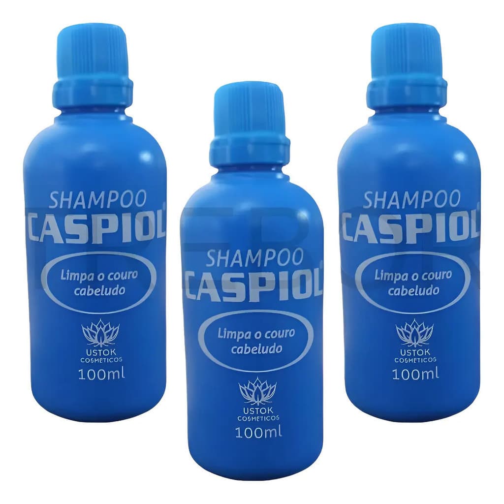 Kit 3 Shampoo Caspiol Limpa Couro Anticaspa E Piolho 100ml