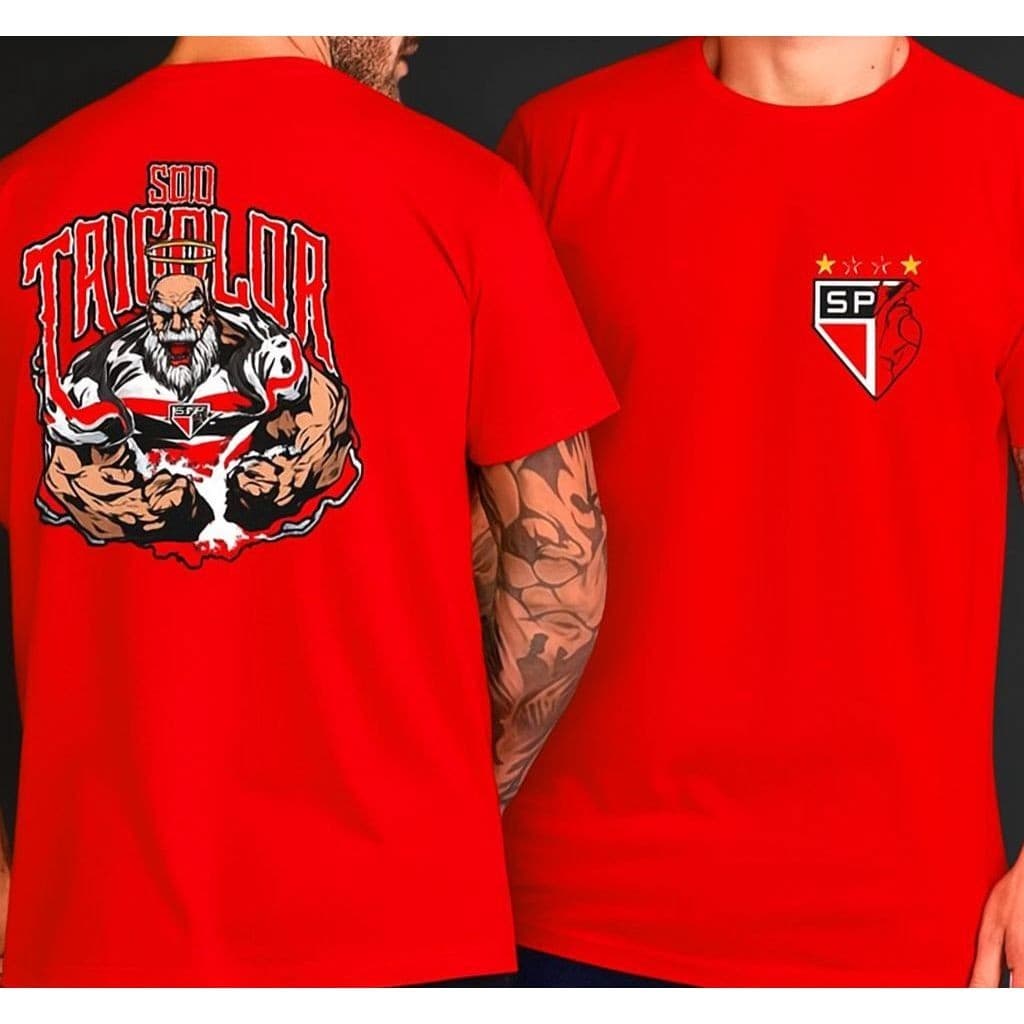Camisa Camiseta SPFC - O Mundo é seu torcedor Tricolor Soberano 100% Algodão