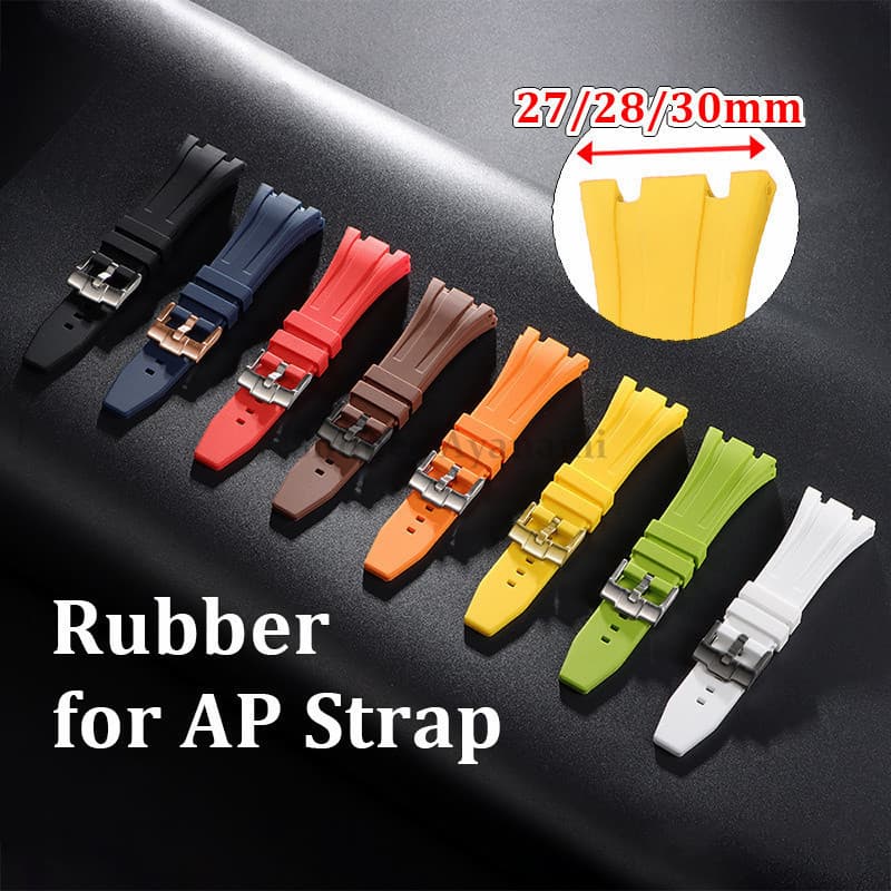 27mm 28mm 30mm Borracha Macia Pulseira De Relógio Para Royal Oak Offshore Série Pulseiras De Silicone Feminino Mascul