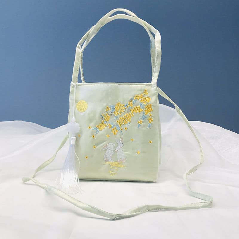 Bolsa transversal, bolsa de mão, bolsa de ombro estilo Hanfu retro chinês para estudantes, com elementos Han, mochila pe