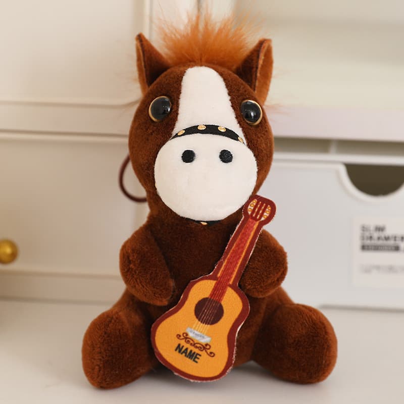 【Estilo Único】Figura De Cavalo De Pelúcia/Colgante De Llave/Decoración/Pelúcia Cavalo