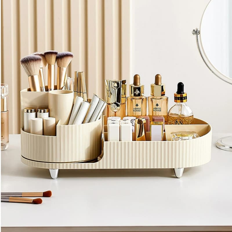 Caixa de armazenamento de cosméticos cômoda doméstica Desktop grande capacidade rotativa caneta titular produtos de cuid