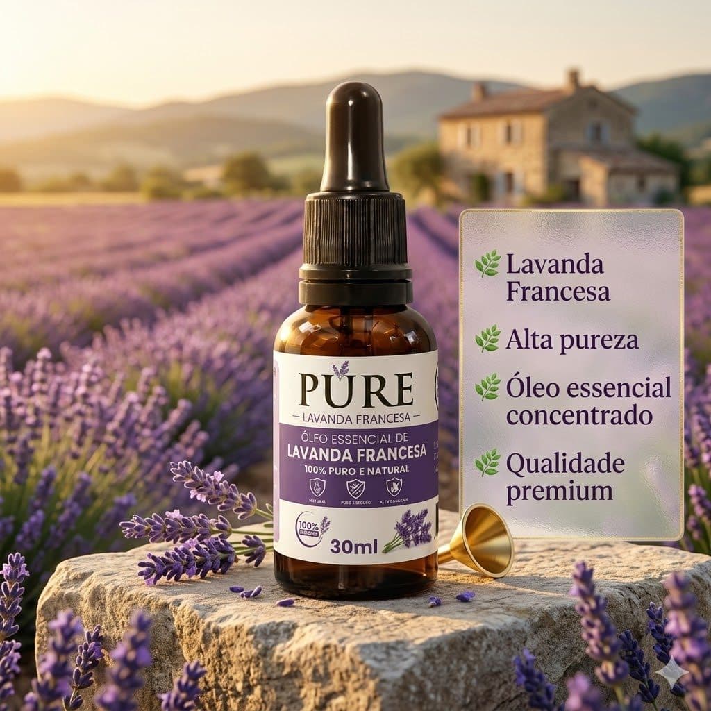 Óleo Essencial de Lavanda Francesa 100% Puro